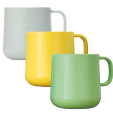 네스틱 유아컵 3p 세트, 민트 + 레몬 + 올리브그린, 1세트, 200ml