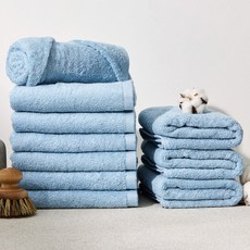 SOFT TOUCH 飯店專用40支精梳棉毛巾 150g, 10個, 天空