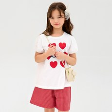 unifriend 女童 Loving You 棉質T恤 + 五分褲套裝