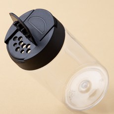 圓形塑膠調味罐 黑色 150ml, 1個