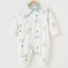 STARDOOR 可愛印花全按扣連身衣