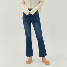 女款修身腰部鬆緊帶下擺剪裁靴型牛仔褲 CR2W12