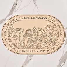 蝸牛生活Cuisine de Maman雙面矽膠野花餐桌墊, 淺褐色, 380 x 240 毫米