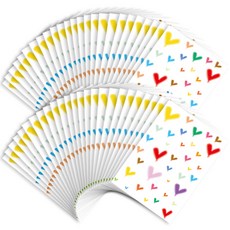 2Youngdesign 印花信紙 50入, 彩虹心, 1個