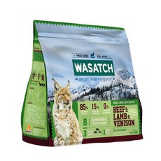 WASATCH 瓦莎奇 原生貓糧, 3種紅肉(牛 + 羊 + 鹿), 1000g, 1袋