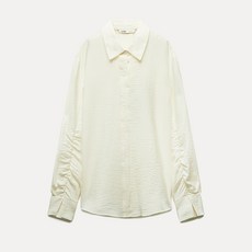 미쏘 여성용 링클 셔링 블라우스