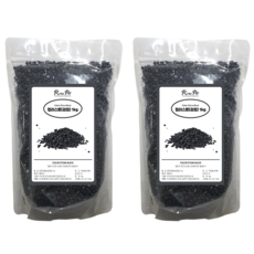 Rora Pet 彩色石頭魚缸裝飾碎石 1kg, 黑色, 2個