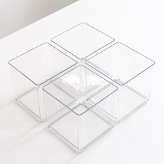 플라워트리 아크릴 사각화분, 투명, 4개