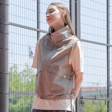 韓國 DURAN 女款高領拉鍊外罩背心