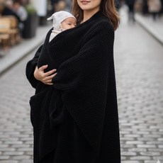 나와니스 코트형 아기띠워머 올인원, 블랙