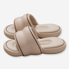 제이드슈 여성용 EVA 실내 세상편한 몽글 슬리퍼, 오트라떼, 1개