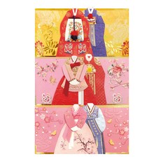 From&2 FB306-123 傳統韓服零用錢三件套折疊包袱皮, 混色, 1套