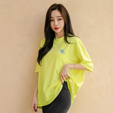 TUBE TREE 女款Logo印花寬鬆短袖防曬衣 B7204