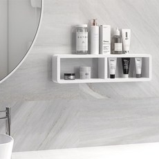 MONACO OLIVE Luxe 多用途室內壁掛式收納整理架 A6, 白色, 1個