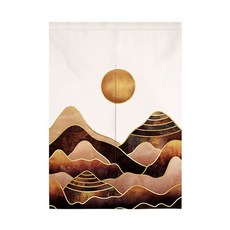 Ahope 各種山脈彩繪隔斷門簾 雙開式, Type 09