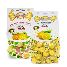 檸檬橘子混合水果糖 200g+檸檬糖果 200g, 1組, 400g