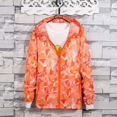 에이홉 기하학 패턴 위장 바람막이 점퍼