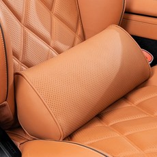 Ez2mk Soft 사계절 통기성 펀칭 자동차 등쿠션 MS-1220, 엠마브라운, 1개