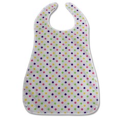 The Happy 手工用餐圍兜 成人用, 四色圓點 粉紅色, 1個