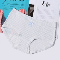 에어 레트로 체크패턴 미니리본 임부 속옷 팬티