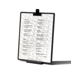 Clipboard Project 英倫紳士風木質A4板夾 + 底座套組, 黑色, 1套