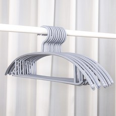 solve living 基本圓弧形防肩角防滑衣架, 40個, 灰色