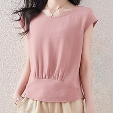 ATTERLIC 無袖夏季抓皺襯衫 10342