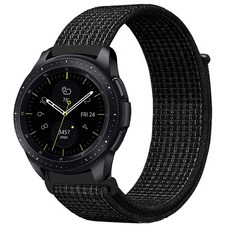 DGG Galaxy Watch 尼龍運動錶帶 20mm, 1個, 深黑色