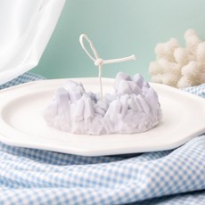 AngleThing 天藍色透明水晶蠟燭模具 3D 2p, 單色