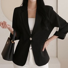 Queenis 女款單釦設計簡約夾克