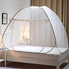 Tridoto 超簡易圓頂型一鍵式蚊帳, 棕色