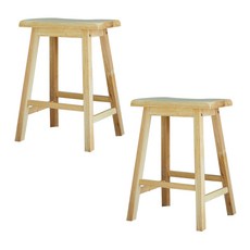 베스트리빙 댄버 원목 바 의자, 내츄럴, 2개
