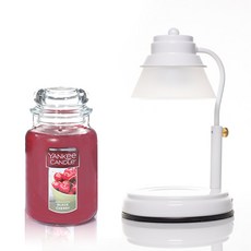 YANKee CANDLe 大尺寸 623g + 計時器蠟燭暖燈組, 1套, 黑櫻桃