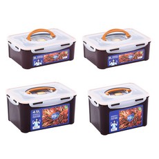 Living Sunday 手提式泡菜密封保鮮盒組, 3L 2個+4.3L+4.5L, 1組