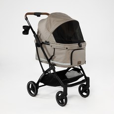Not So Big 寵物 Aroa3 一體式快速折疊推車 含防雨罩 杯架, 雅緻米色, 1個