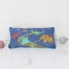 design n 孩童印花棉枕頭, 深藍色