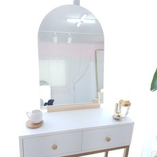 ARTBELLA 無框拱形木製底座支架鏡子 400 x 600 毫米, 單色