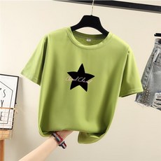 여성용 난달 라운드 별 티셔츠