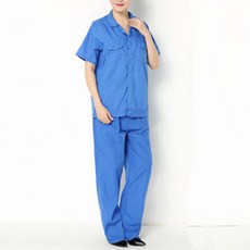 UNHEVE 透氣藍色工作服短袖上下套裝 02