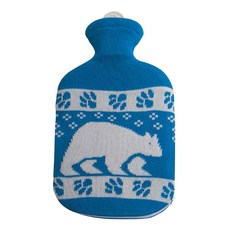 sanger 保溫水袋蒸氣包2L針織棉北極熊, 1個