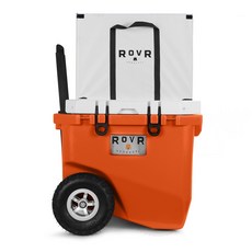 로버 하드 낚시쿨러 캐리어 바퀴 아이스박스 45QT, 데저트 오렌지