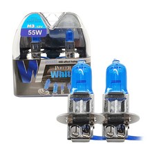 파워화이트 5000K 12V 55W 램프 2p, 1세트, H3