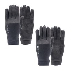 INCONTRO 女用刷毛保暖手套 2件組, 灰色