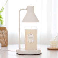 The Sweet Candle + Mono Candle Warmer 白色錶盤 + 燈泡 2p 套裝, 午夜, 白色