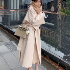 구디프 여성용 프리미엄 슬림핏 롱코트