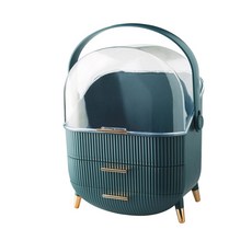 All Day Mall 女士化妝品盒圓形褶襉綠色, 1個