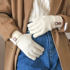 Bidangil 兒童用 Make 防寒指孔針織長手套