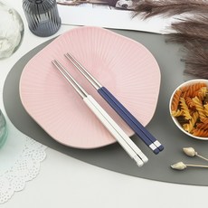 Bogen Solen方形餐具筷子2件組, 1套, 筷子2款, 白色, 藍寶石色