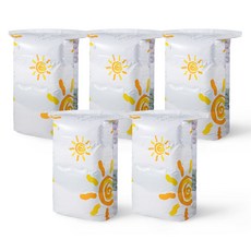 太陽圖案3D立體衣物收納壓縮袋 L號 5入+滑夾 5入, 1套