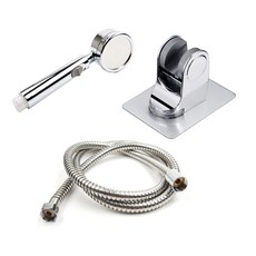 MONACO OLIVE 雙重省水增壓蓮蓬頭+沐浴軟管 1.5m+蓮蓬頭掛架組, 1組